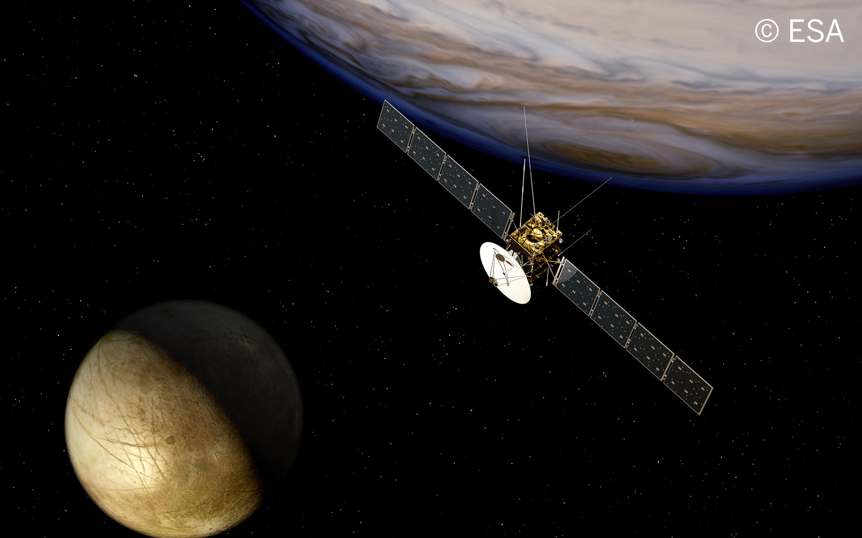 Subsistema de antena de media ganancia (MGAMA) para el satélite JUICE