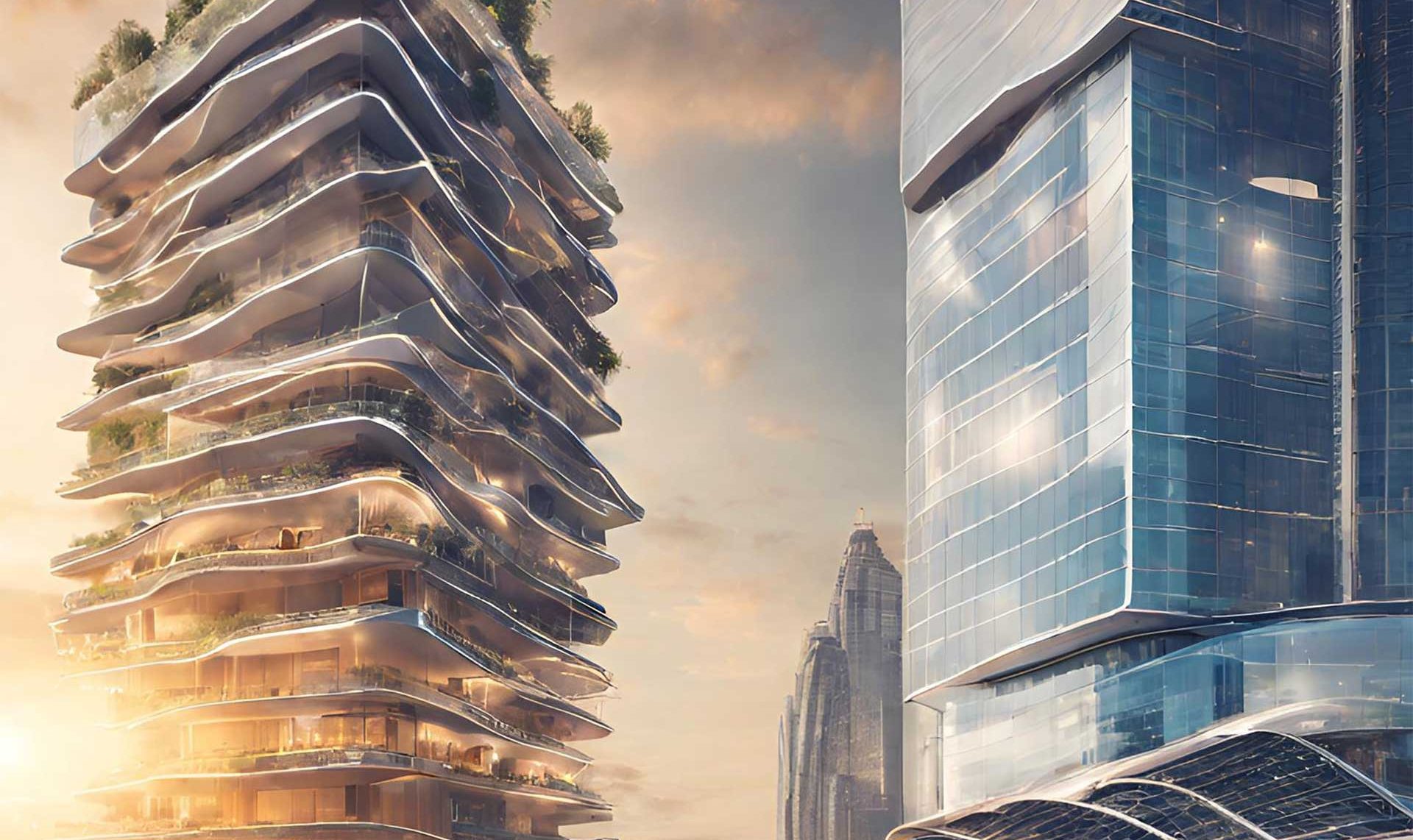 Imagen de un edificio realizada por inteligencia artificial